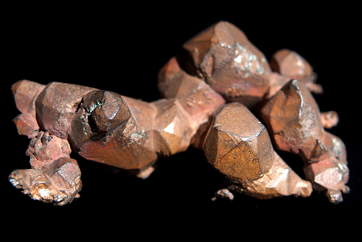 Crystals of copper from Lake Superior, Michigan
