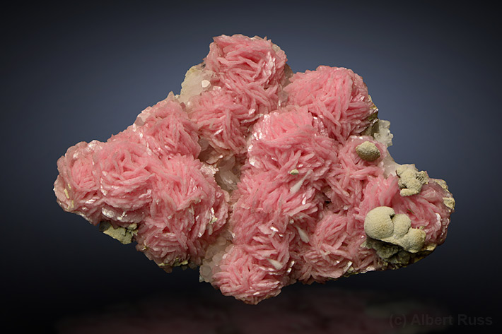 Pink rhodochrosite cluster from Romania