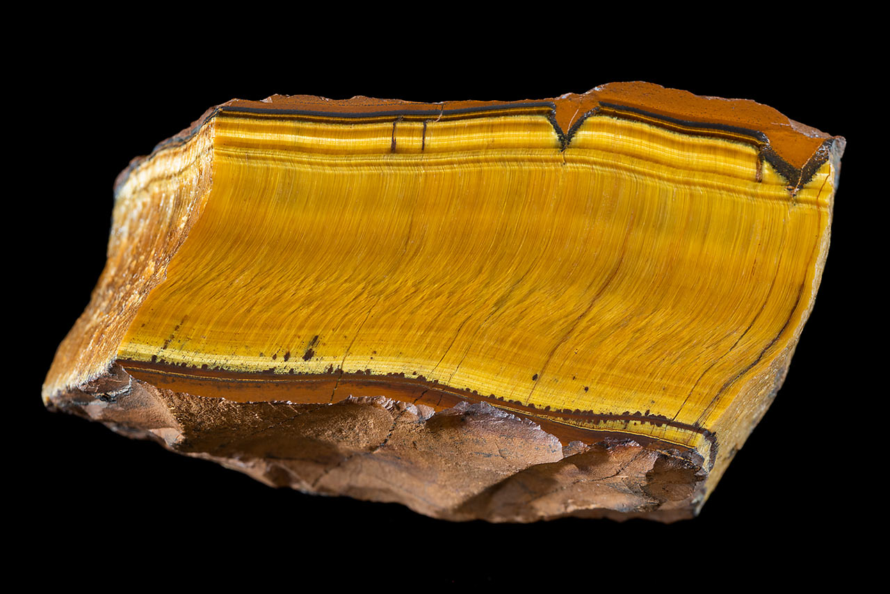 Pseudomorph of limonite after riebeckite from South Africa