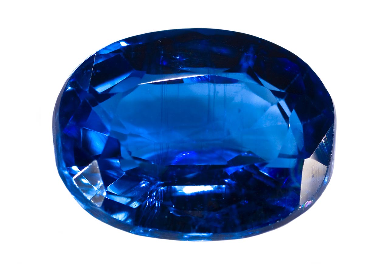 Faceted deep blue kyanite from Milka Danda, Phakuwa, Sankhuwasabha District, Nepal