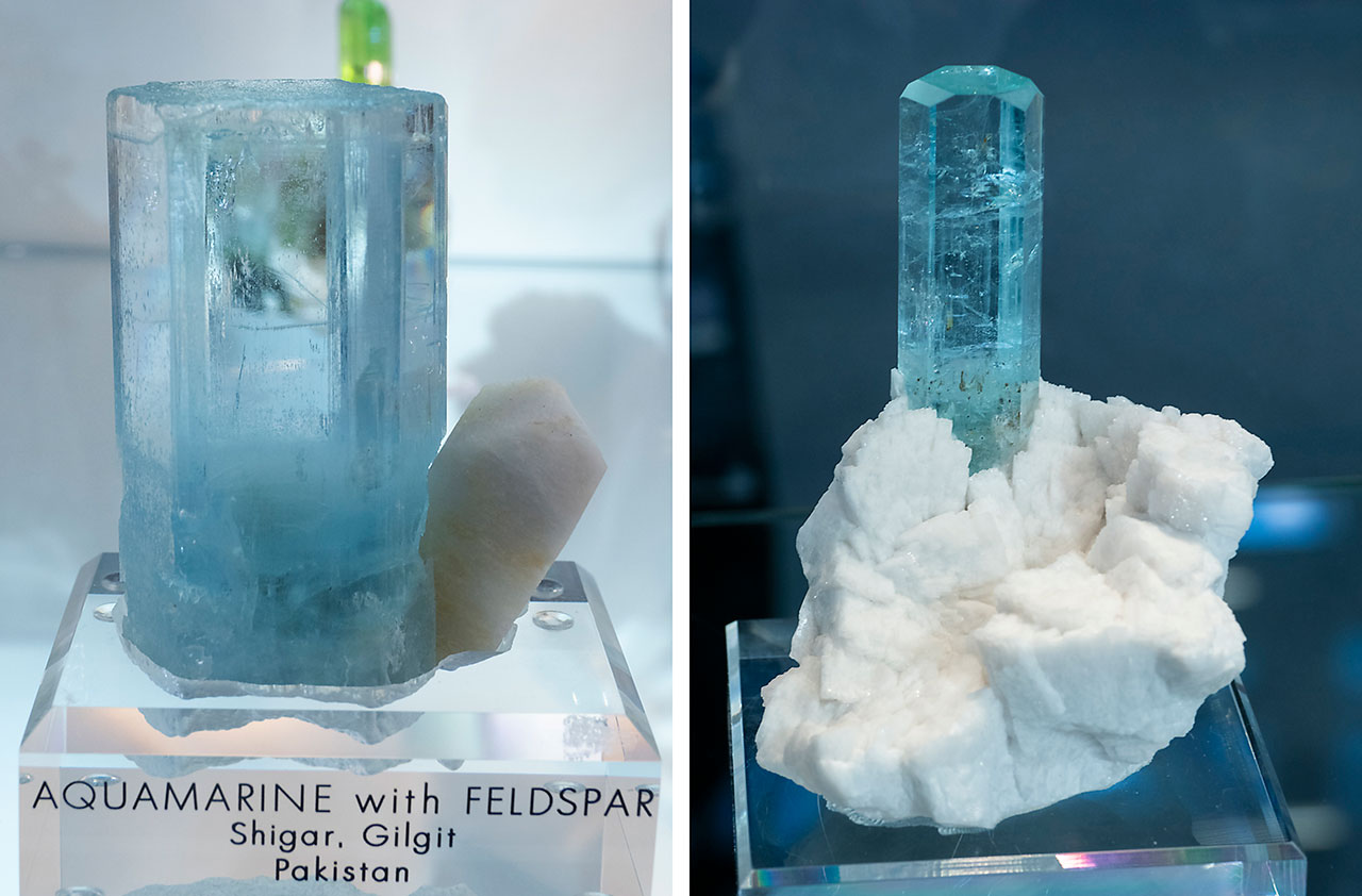 Classic aquamarine crystals from Shigar, Gilgit, Pakistan