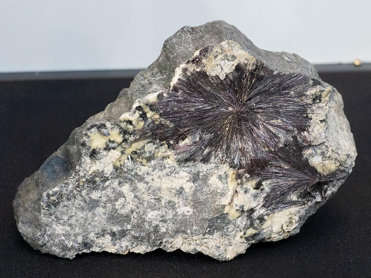 Big spray of kermesite crystals from Pezinok, Slovakia