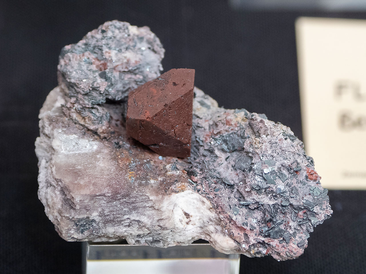 Perfect crystal of rare zunyite on matrix from Qalat Payeen, Iran