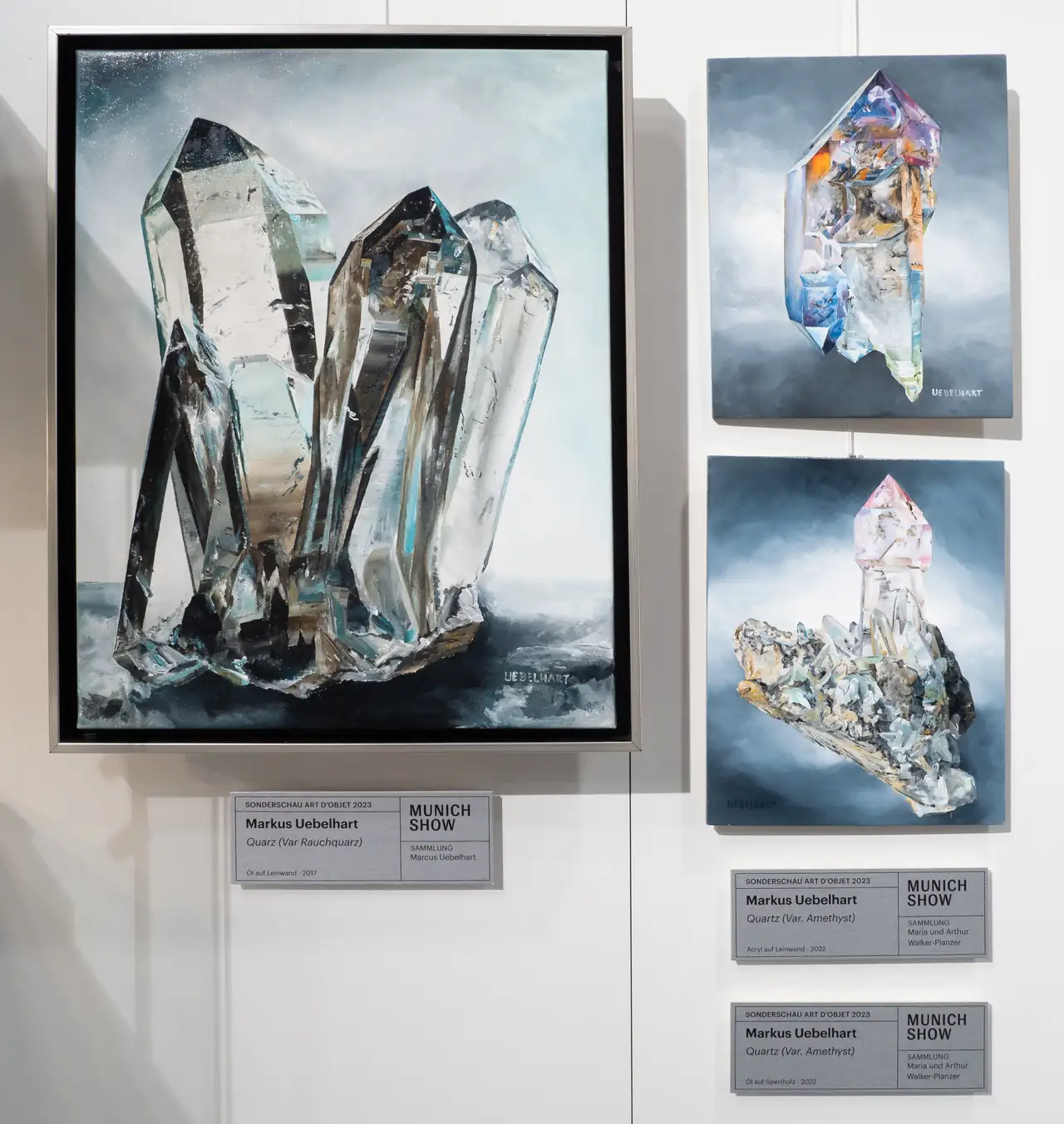 Various mineral oil paintings by Markus Uebelhart.