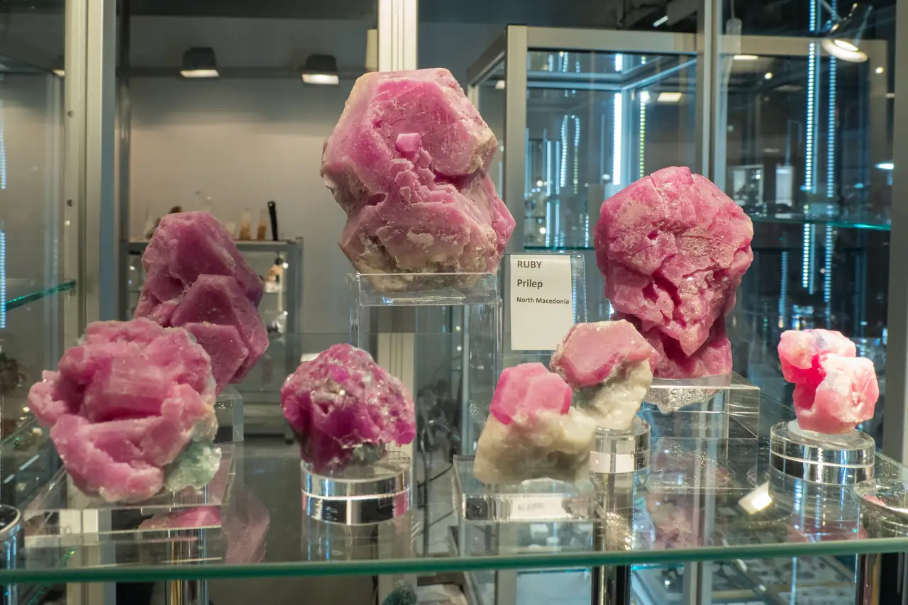 Pink-red ruby crystals from Prilep, Macedonia
