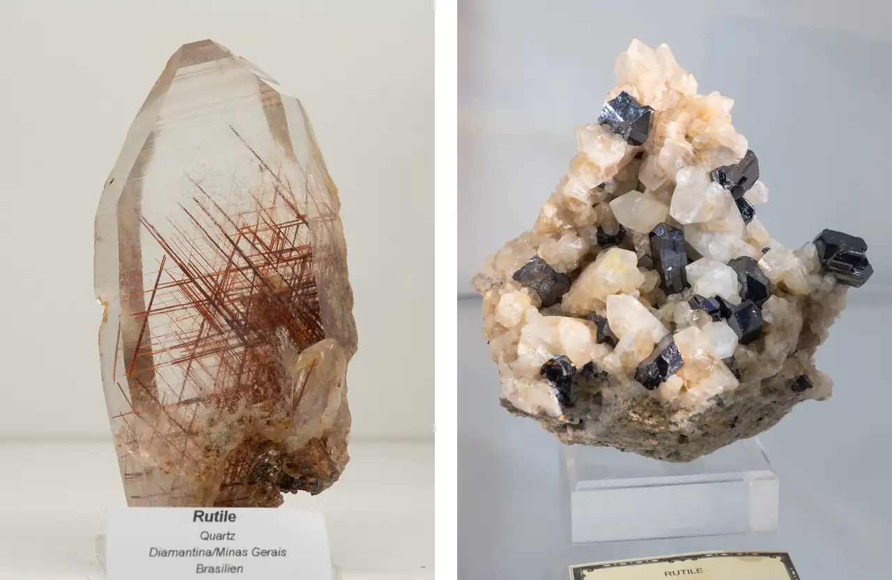 Rutile crystals from Alpine type clefts