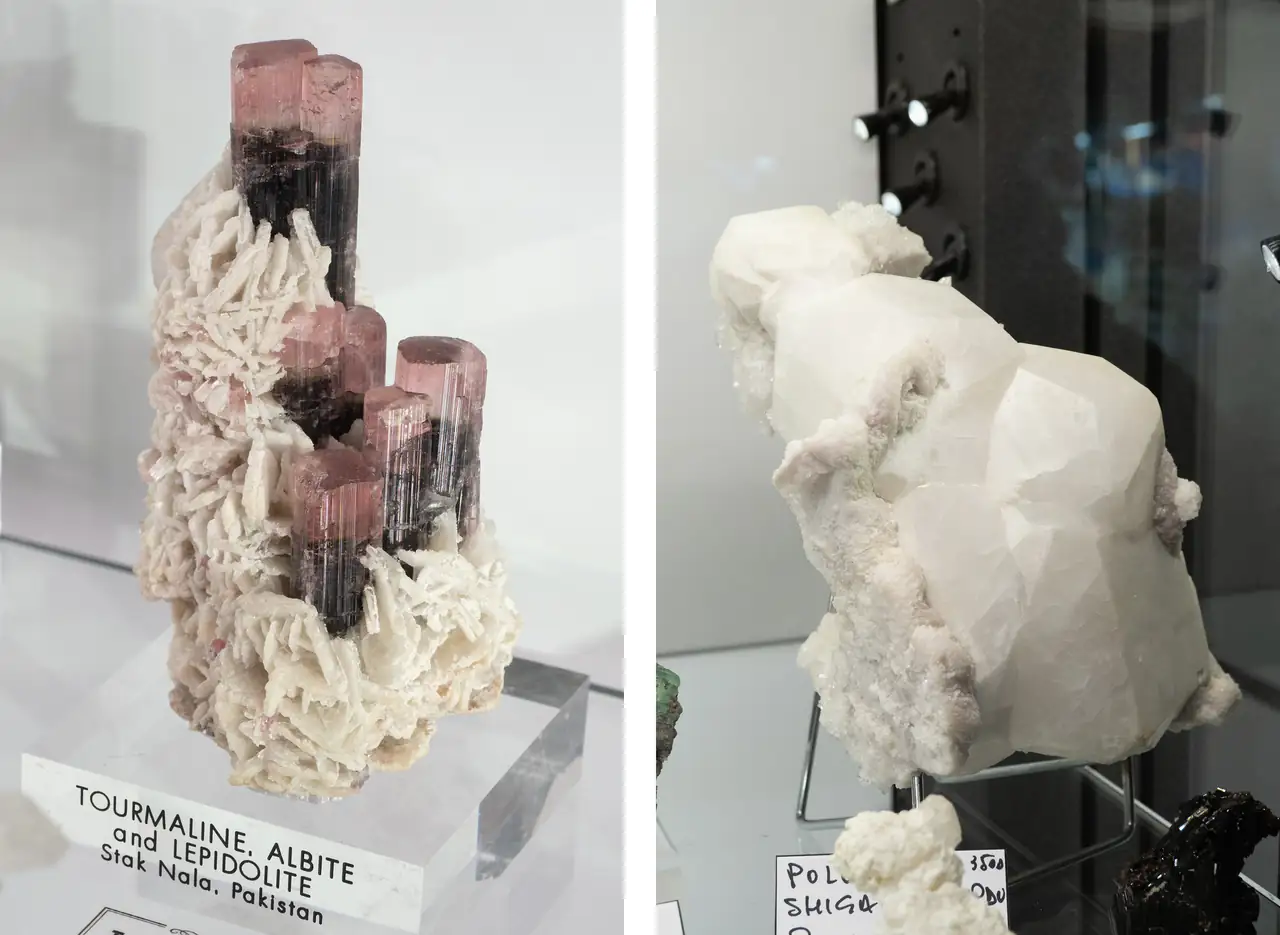 Tourmaline and pollucite crystals from Pakistan.