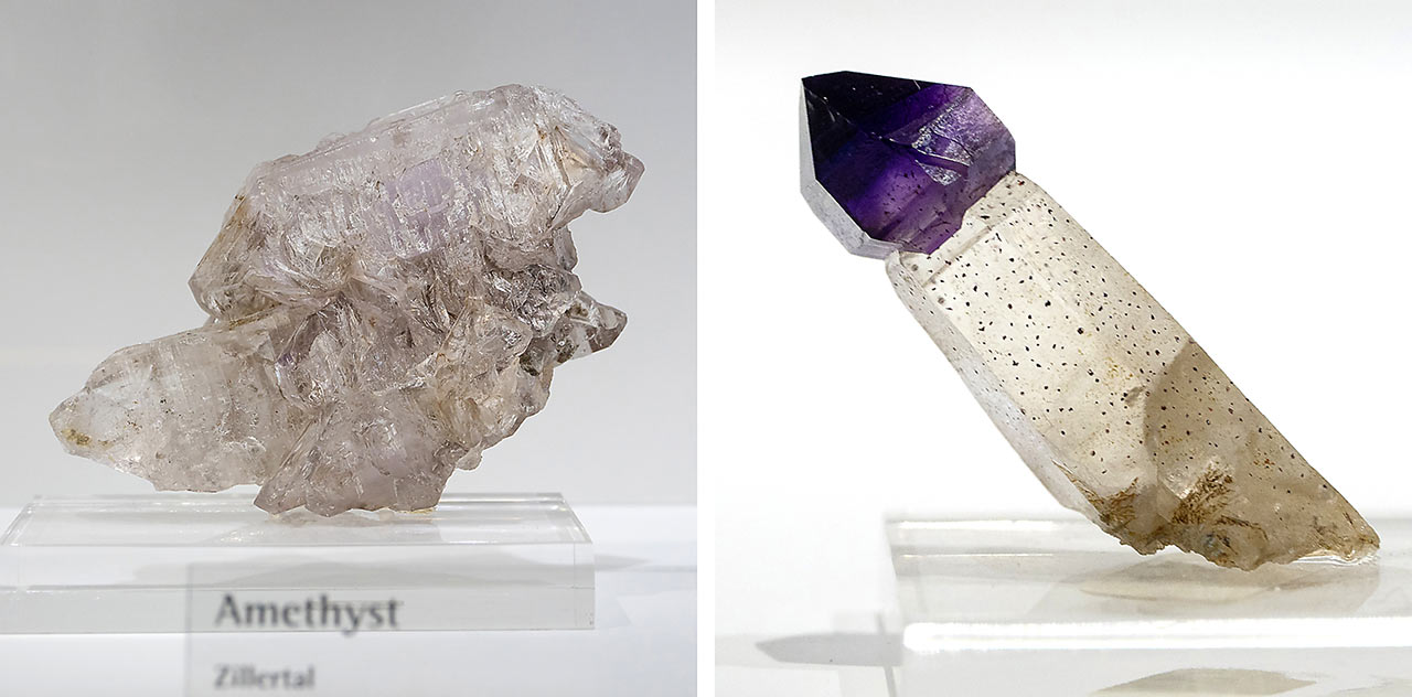Amethyst crystals from the Zillertal Alps, Austria