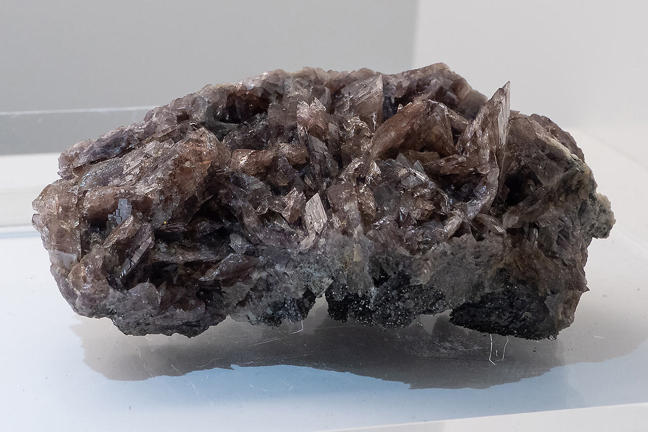 Cluster of rare axinite from the Hocharn, Hohe Tauern, Austria