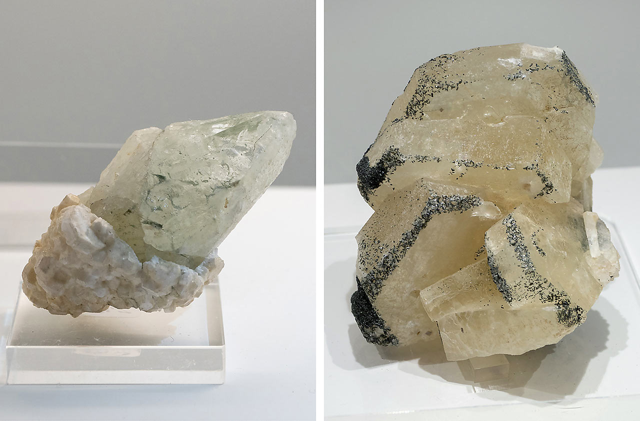 Datolite, apophyllite and apatite crystals from the Hohe Tauern, Austria