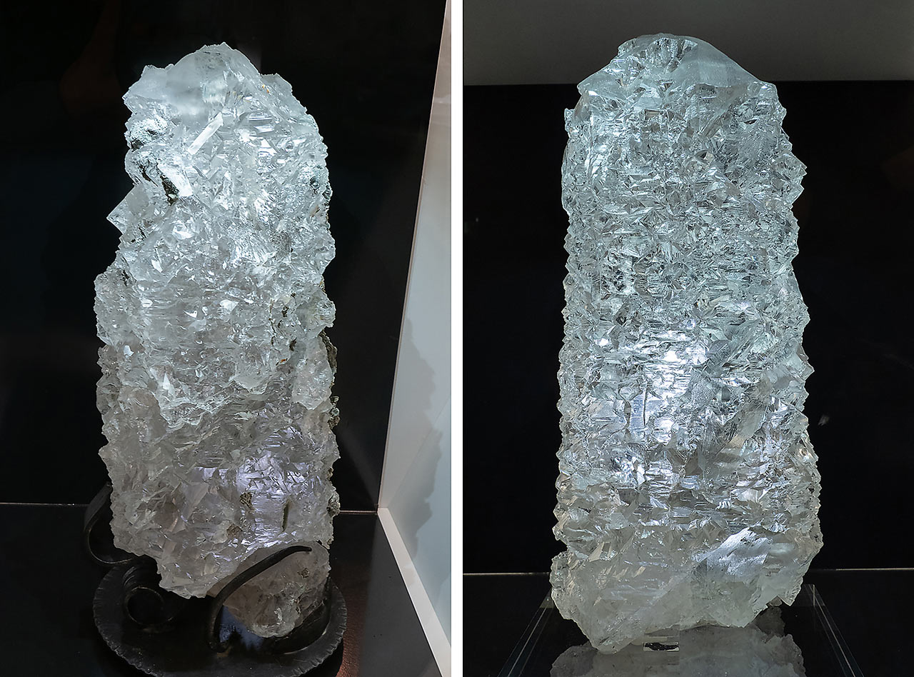Huge etched quartz crystals from the Habachtal, Austria