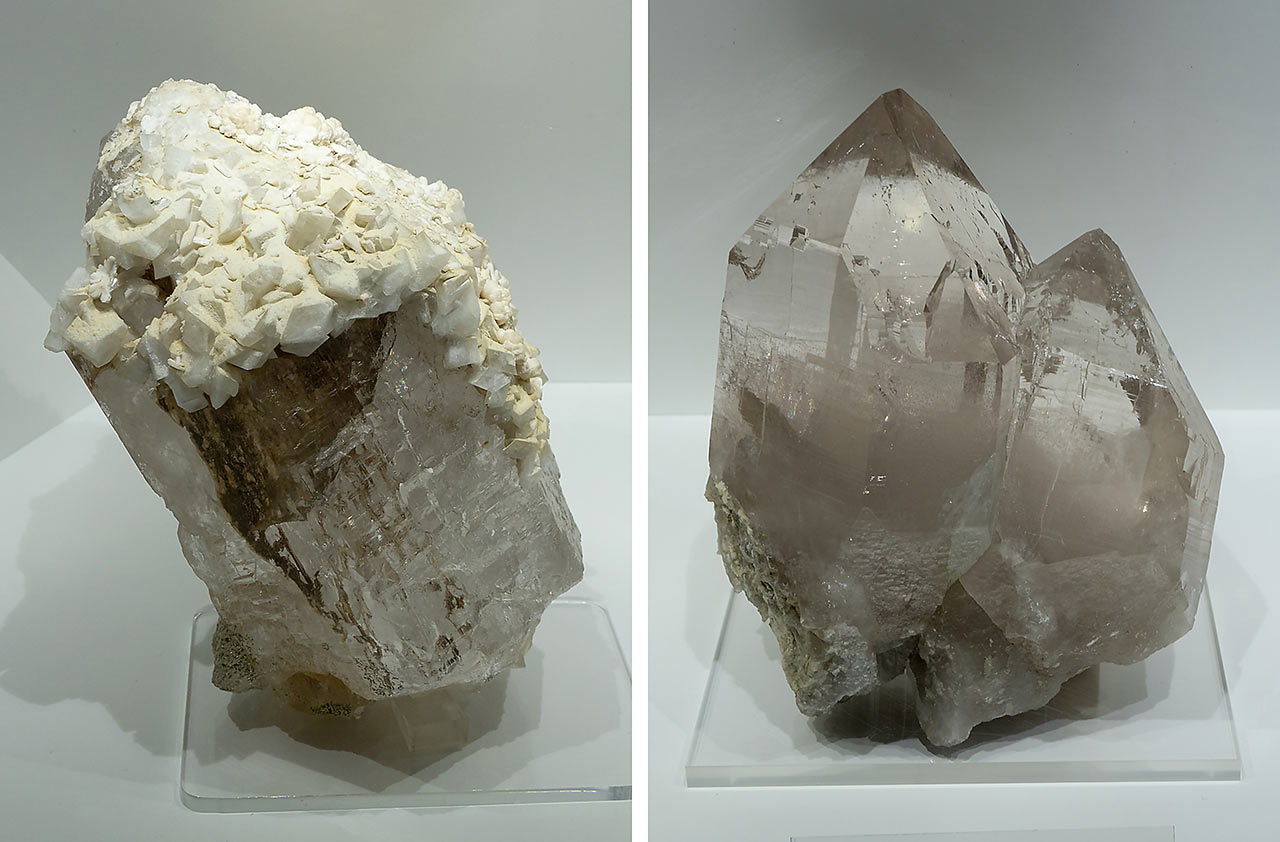 Smoky quartz crystals from the Hohe Tauern, Austria