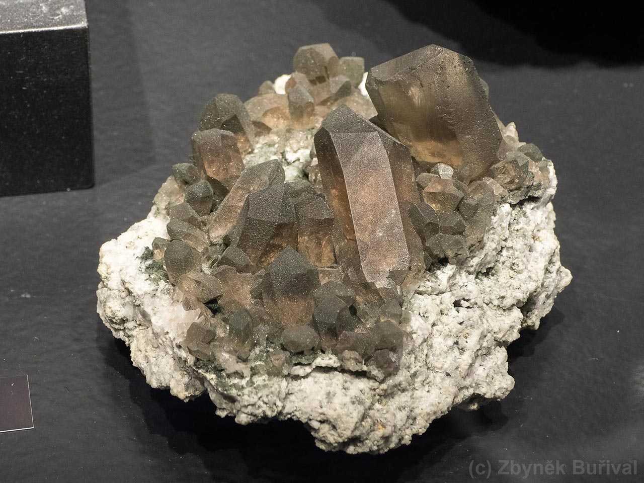 Smoky quartz cluster with closed gwindel from Val Giuv, Kanton Graubünden, Switzerland
