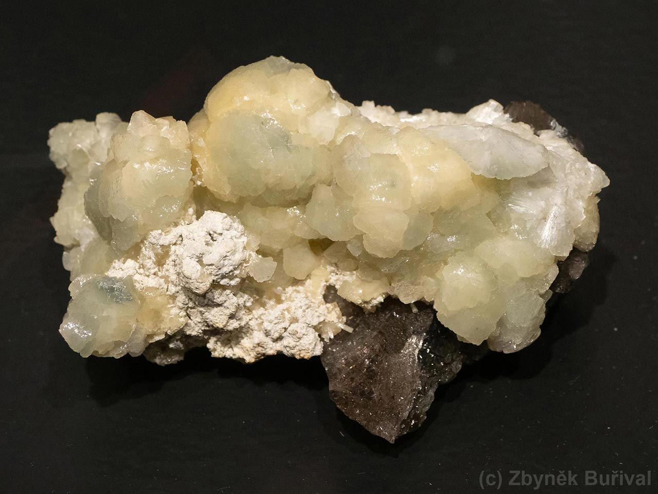 Alpine prehnite crystals from Maderanertal, Switzerland