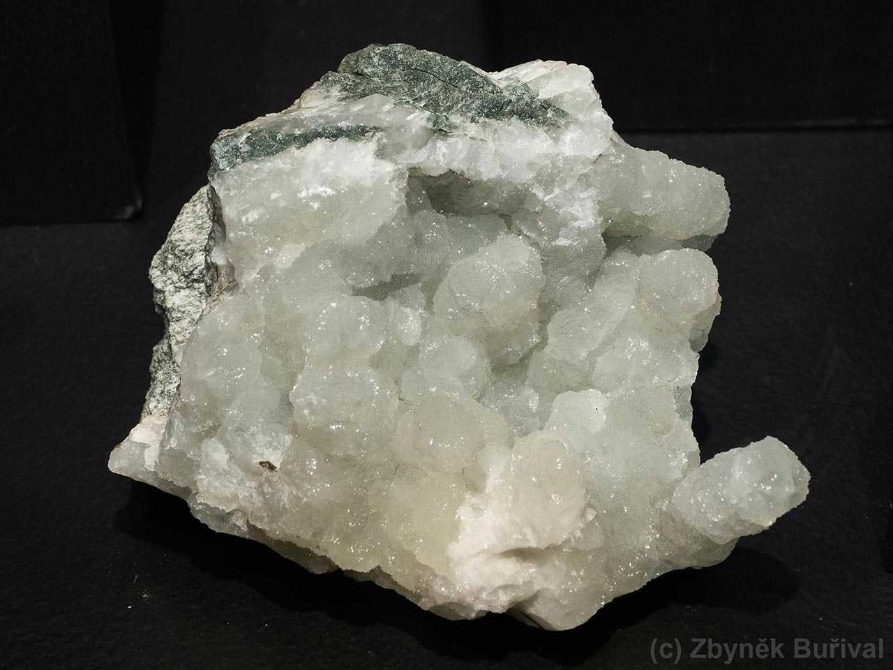 Pale green prehnite from Valle Maggia, Switzerland