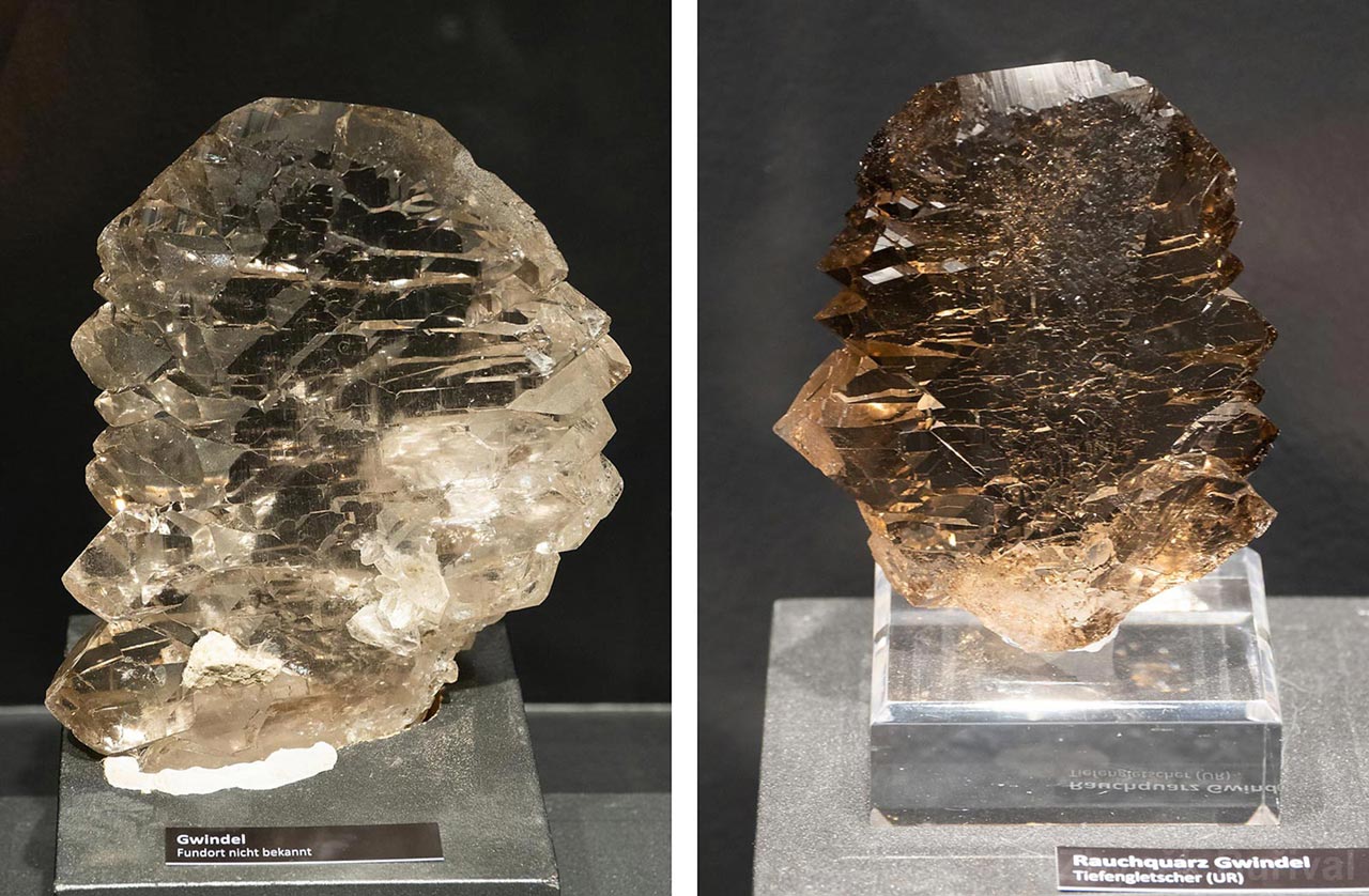 smoky quartz gwindels from Switzerland