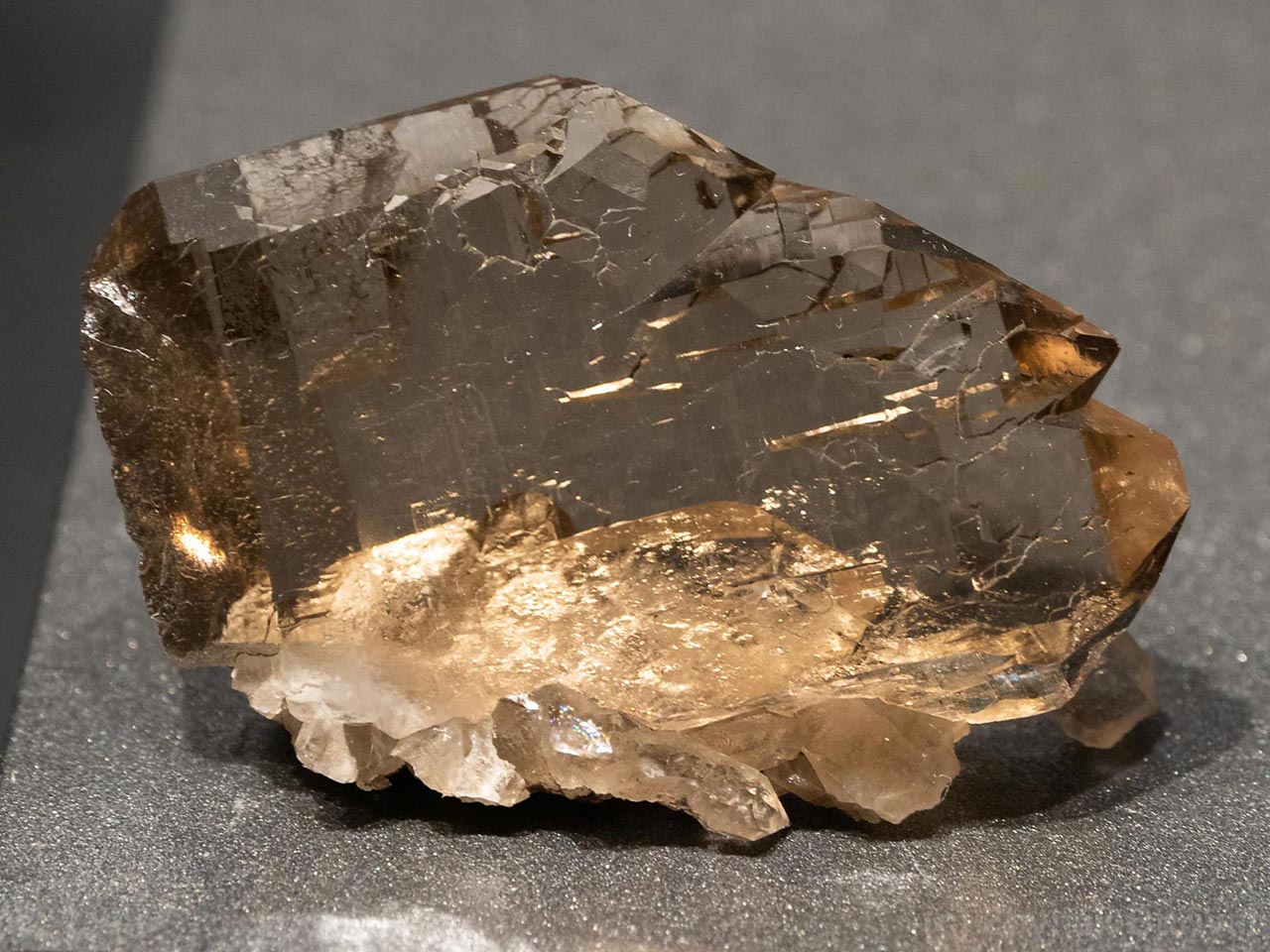 smoky quartz semi-closed gwindel from Göscheneralp, Kanton Uri, Switzerland