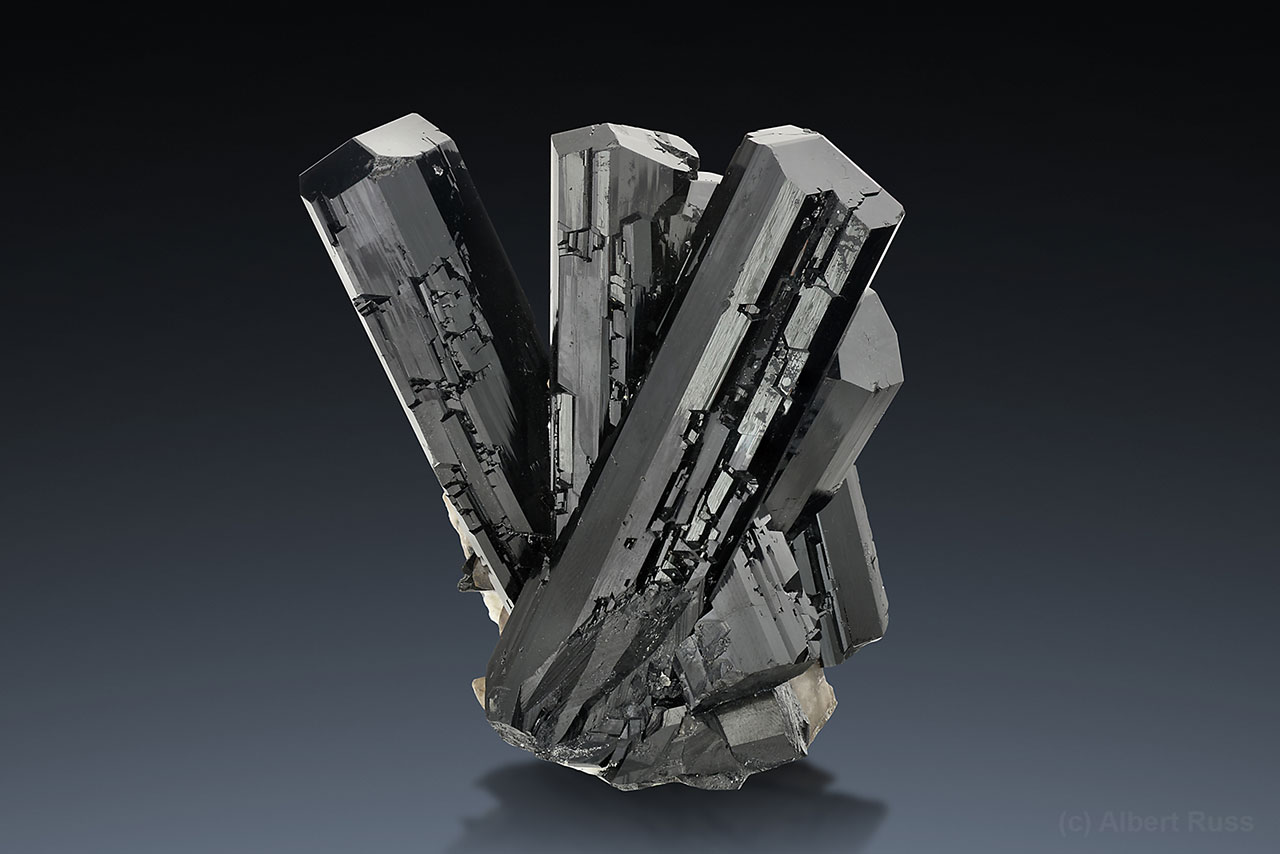 Black tourmaline crystals from Erongo Mountains, Namibia.