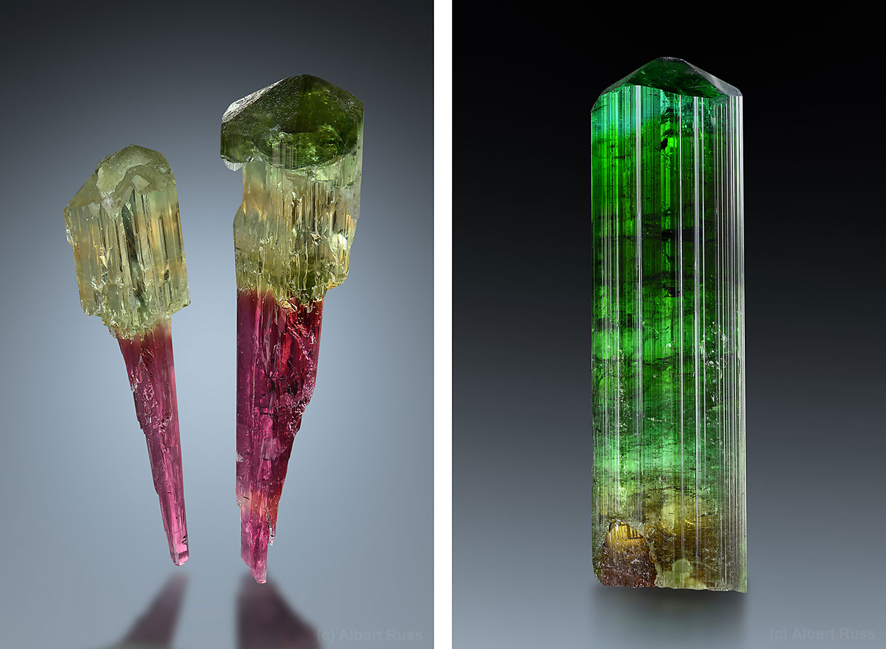 Colorful lithium tourmalines from Barra de Salinas, Coronel Murta, Minas Gerais, Brazil