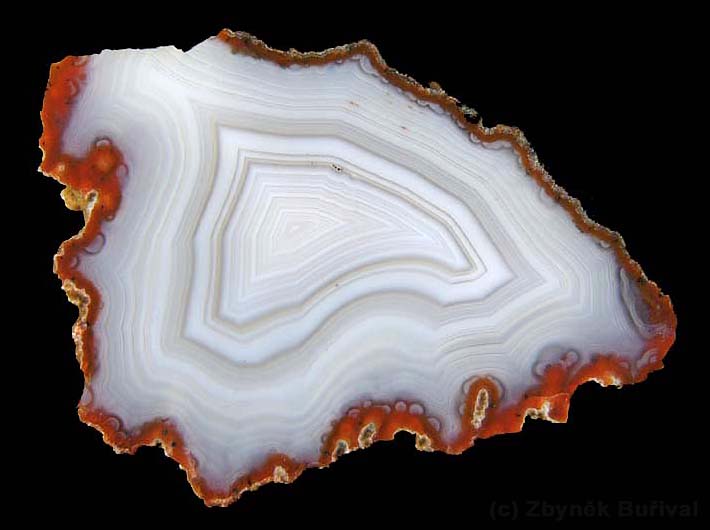 White agate from Amerzgane, Morocco