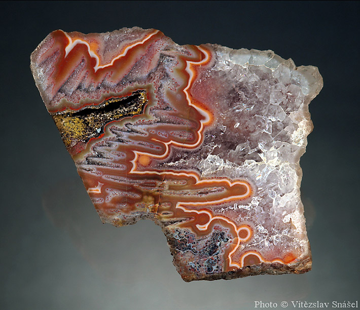 Quartz vein with chalcedony from Horní Halže, Czech Republic