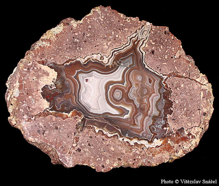 Volcanic thunderegg with agate from Nowy Kosciol, Poland