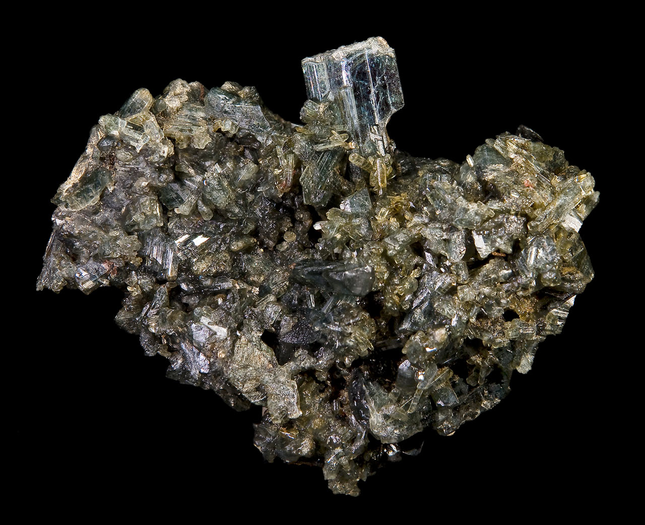 Green tremolite crystals from Wilberforce, Canada