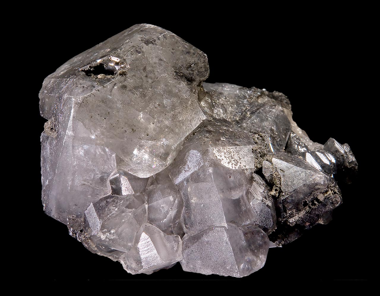 Pale anglesite crystals from Toussit, Oujda-Angad, Morocco