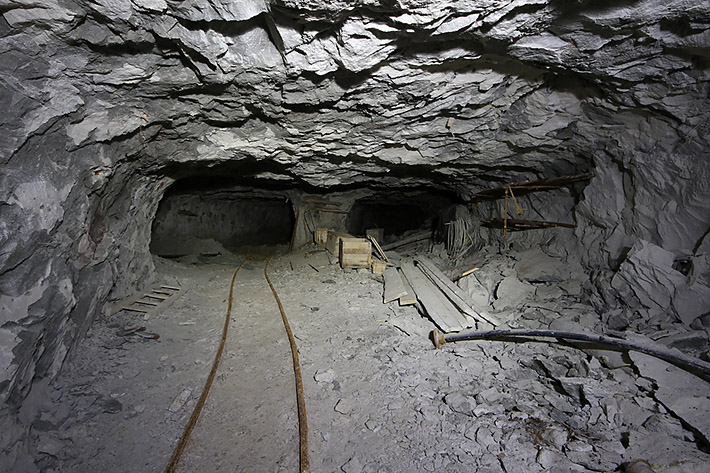 Adits of the Novoveska Huta anhydrite mine, Slovakia