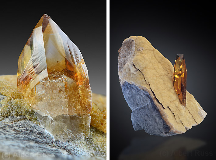 honey colored crystals of baryte from south dakota