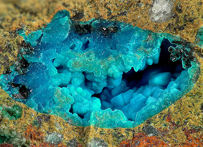 Brigh blue chrysocolla from Studenec in Czech Republic