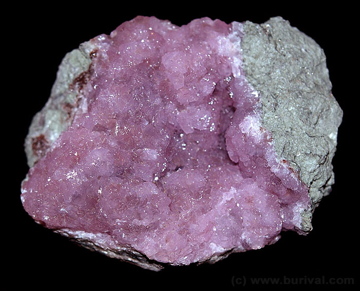 Bright pink cobaltoan calcite from Bou Azzer, Morocco