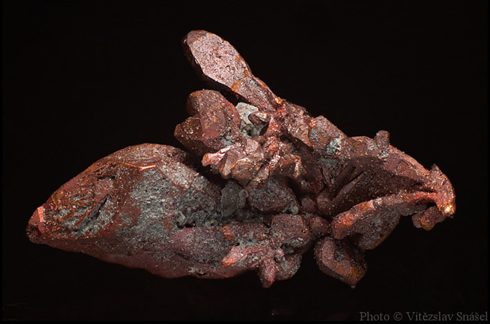 Cluster of copper crystals from Dzheskazgan, Kazakhstan