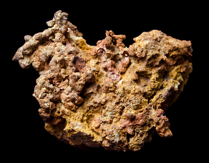 Copper dendrites from Borovec, Czech Republic