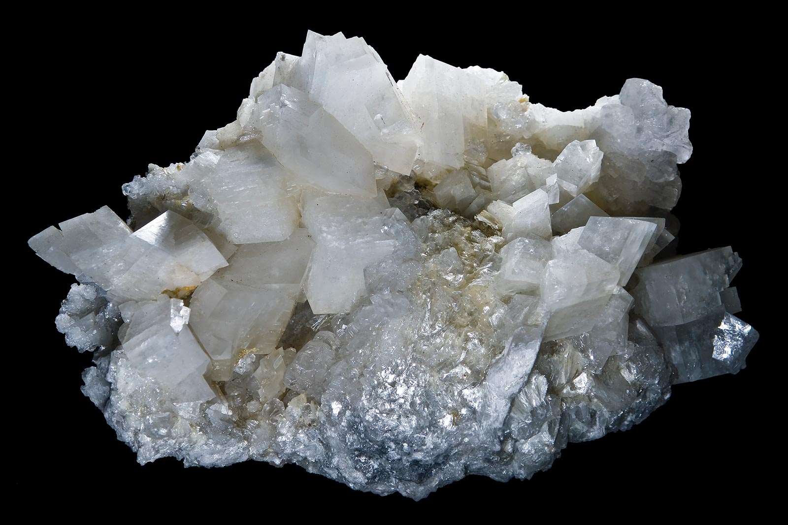 Cluster of dolomite crystals with minor talc from Trimouns Talc Mine, Midi-Pyrénées, France