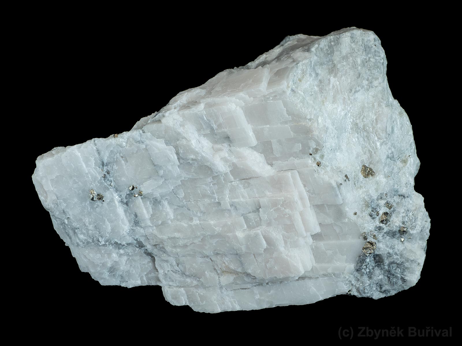 Big piece of white dolomite with minor magnesite and pyrite from Gemerska Poloma, Slovakia