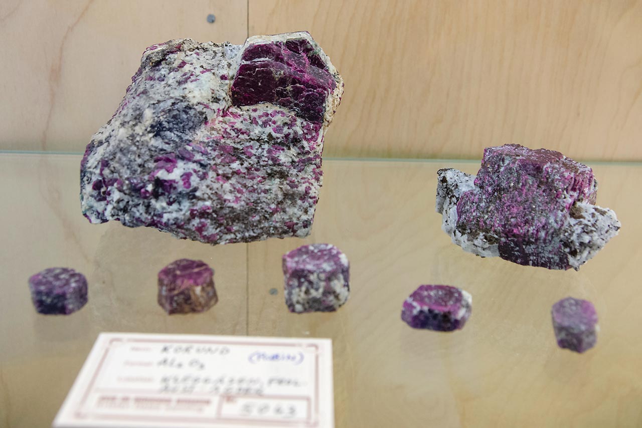 Large ruby crystals from Froland, Norway