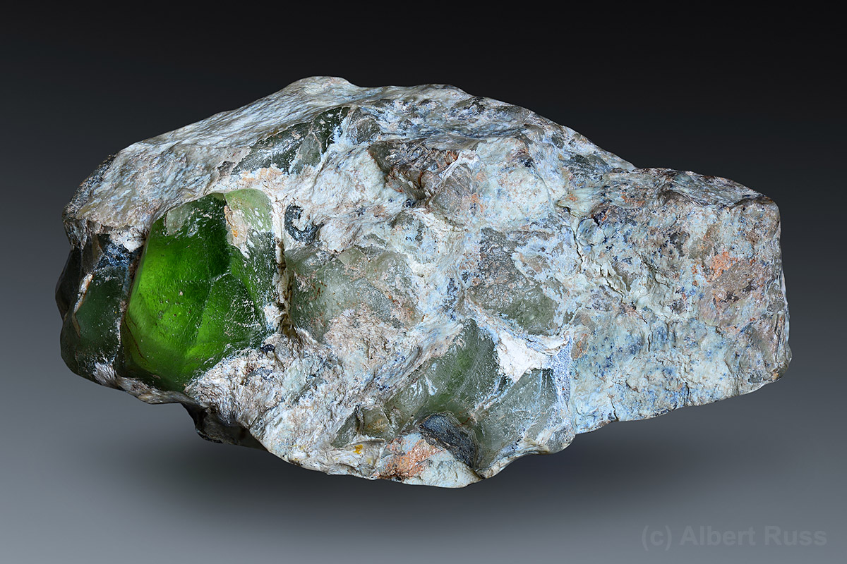 Green forsterite crystal from Sapat Gali, Mansehra District, Pakistan