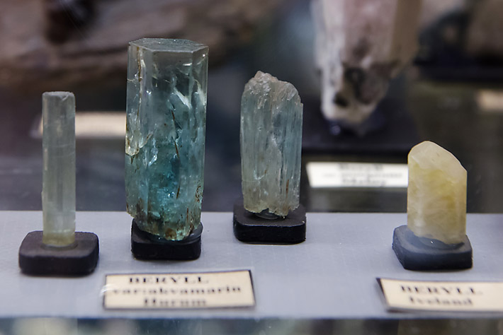 Gemmy aquamarines from pegmatite in Hurum, Norway