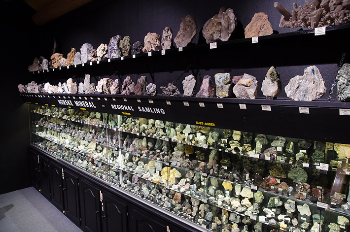 Regional collection of norwegian minerals in Steinsenter museum