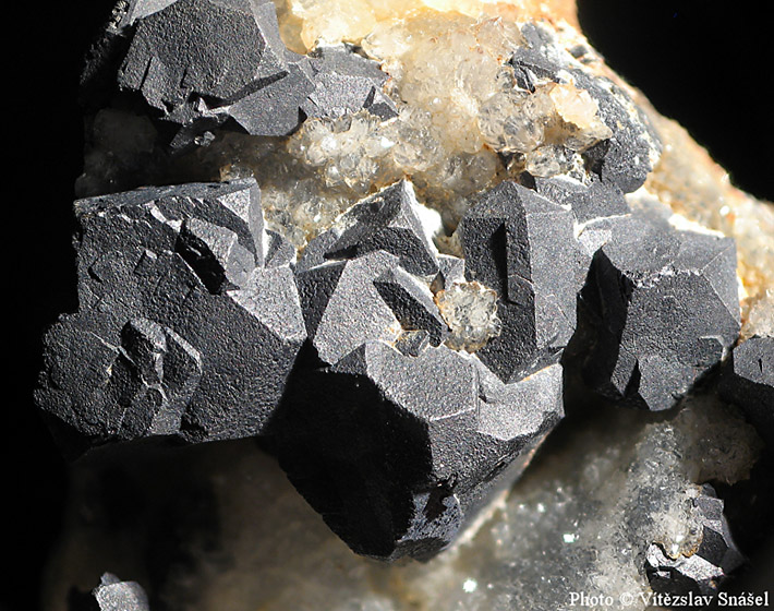 Crystals of galena from Banská Štiavnica in Slovakia