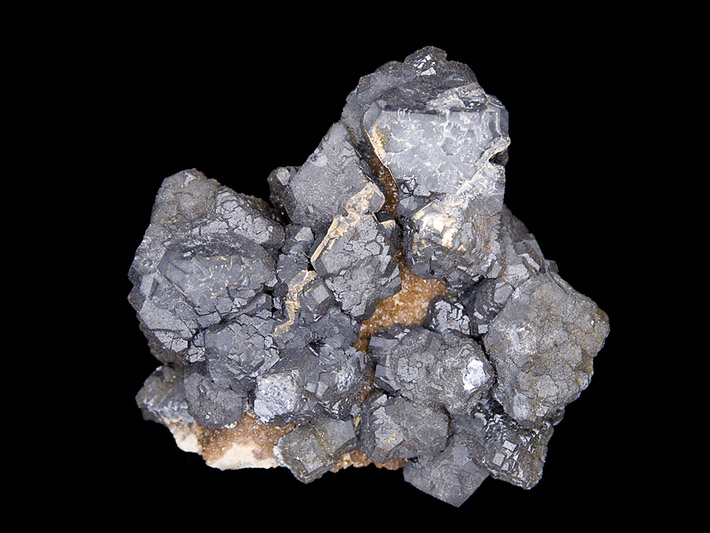 Octahedral crystals of galena from Trzebionka, Poland