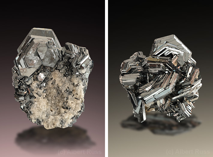Pseudohexagonal hematite crystals from Tessin, Switzerland