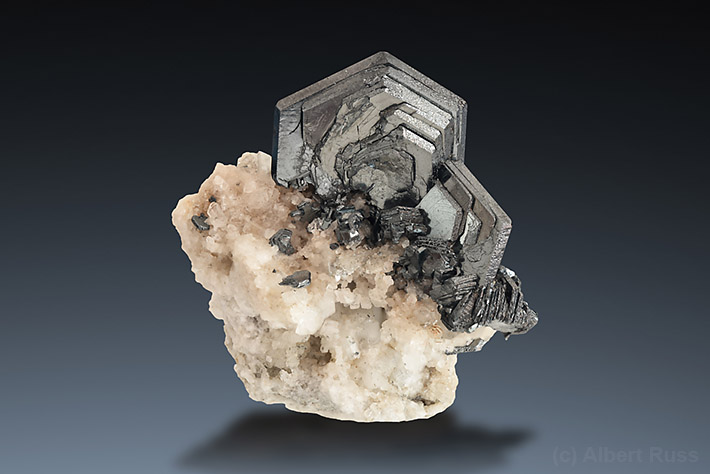 Hematite (variety Iron Rose) crystal from Tessin, Switzerland