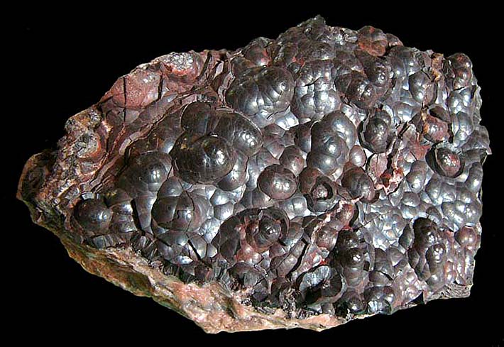 Botryoidal hematite (variety Kidney Ore) from Morocco