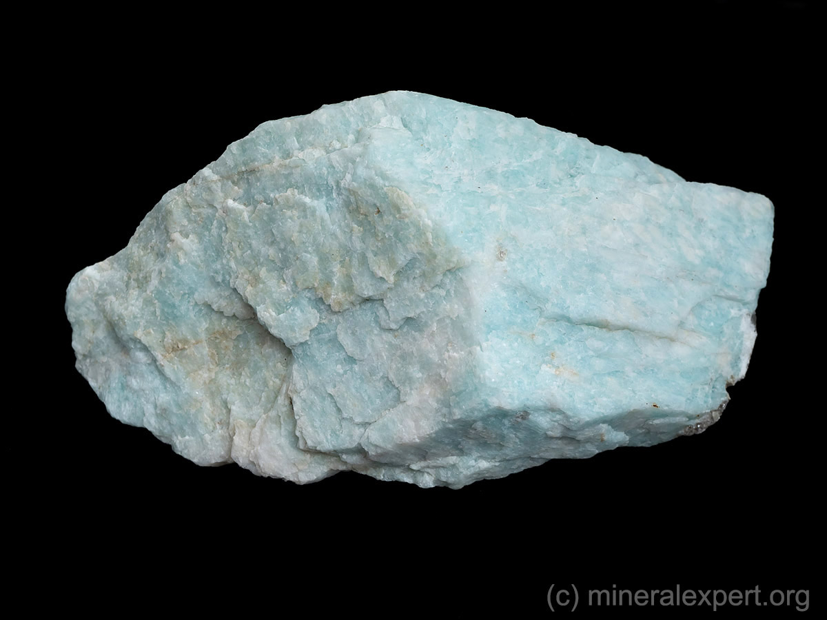 Blue-green amazonite feldspar specimen from Høydalen, Norway