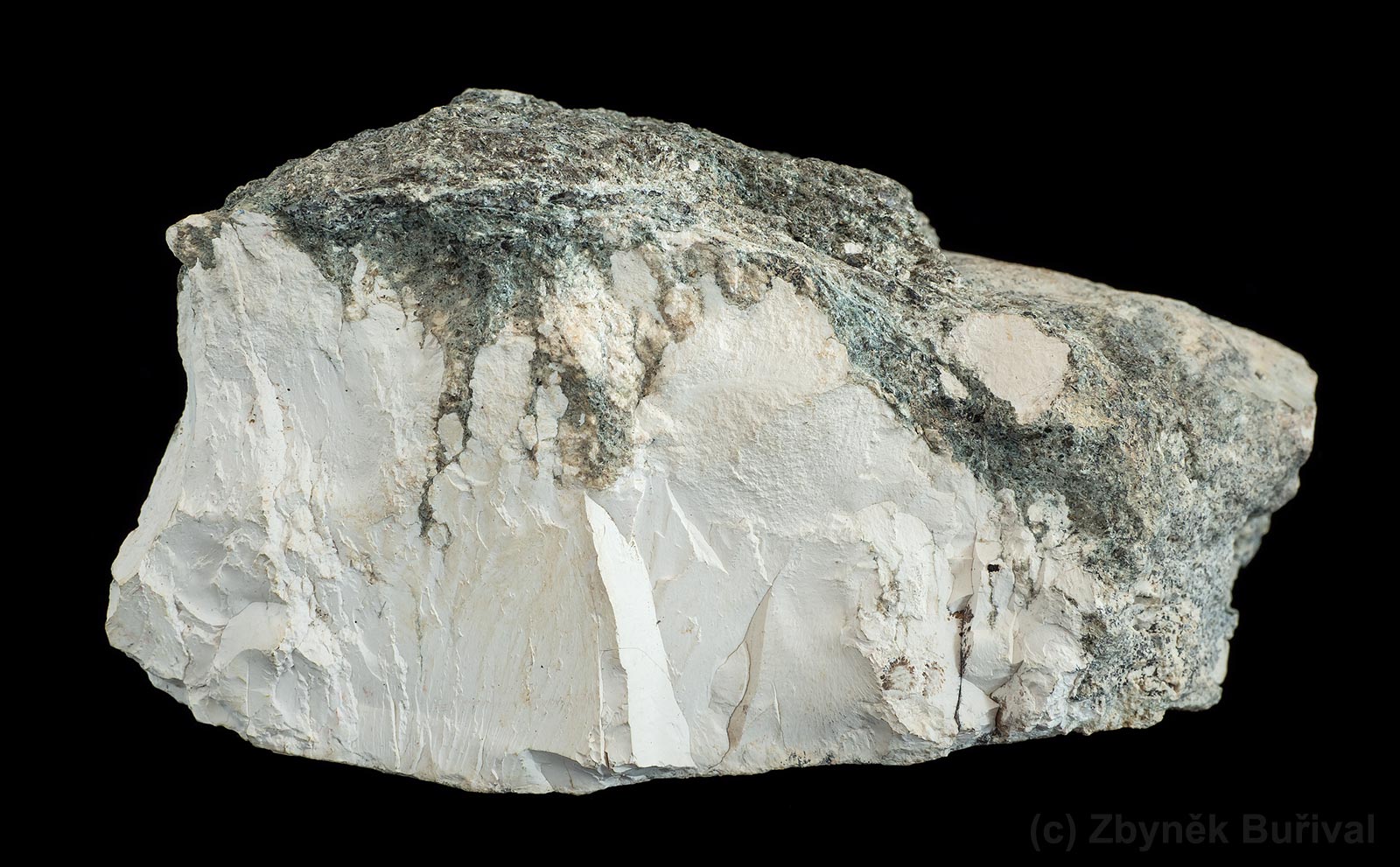 Fine grained white magnesite from Vezna, Czech Republic