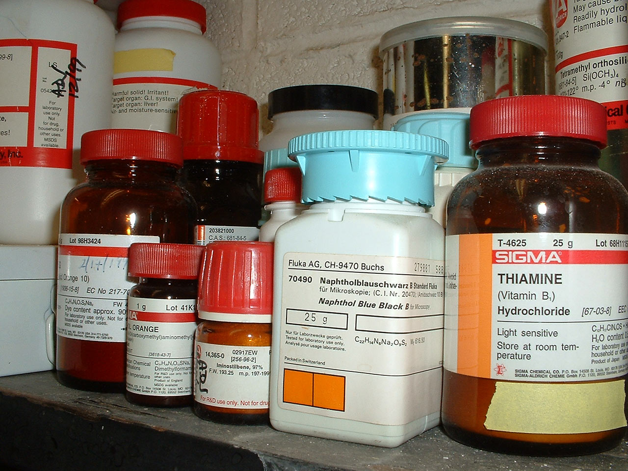 Various chemicals in the laboratory