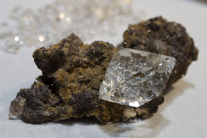 Herkimer diamond quartz from Bransom Mine, New York, USA