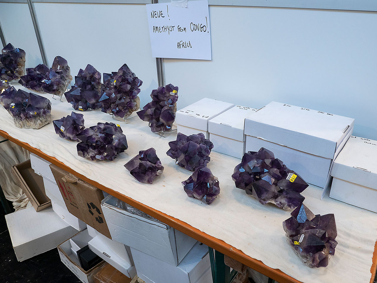 New find of purple amethyst crystal clusters from Congo